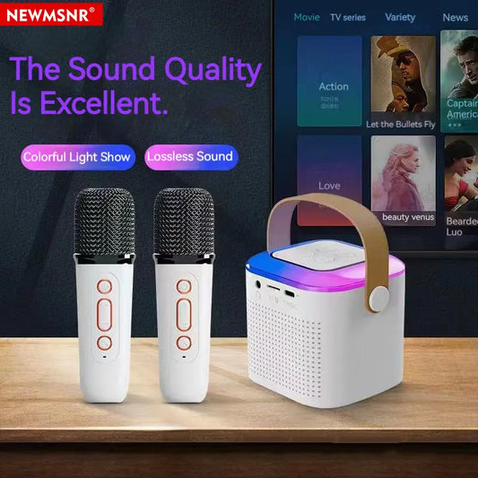 New Mic Karaoke Machine for Adults and Kid Subwoofer Portable Bluetooth Speaker