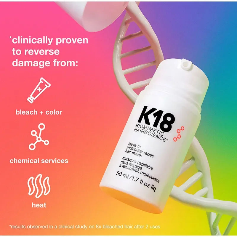 Original K18 Repair Hair Mask Leave-In Molecular Damage Restore Soft Hair Deep Keratin Scalp Treatment Hair Care Product New