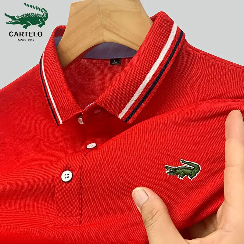 Summer Luxury Business Polo Shirts Men