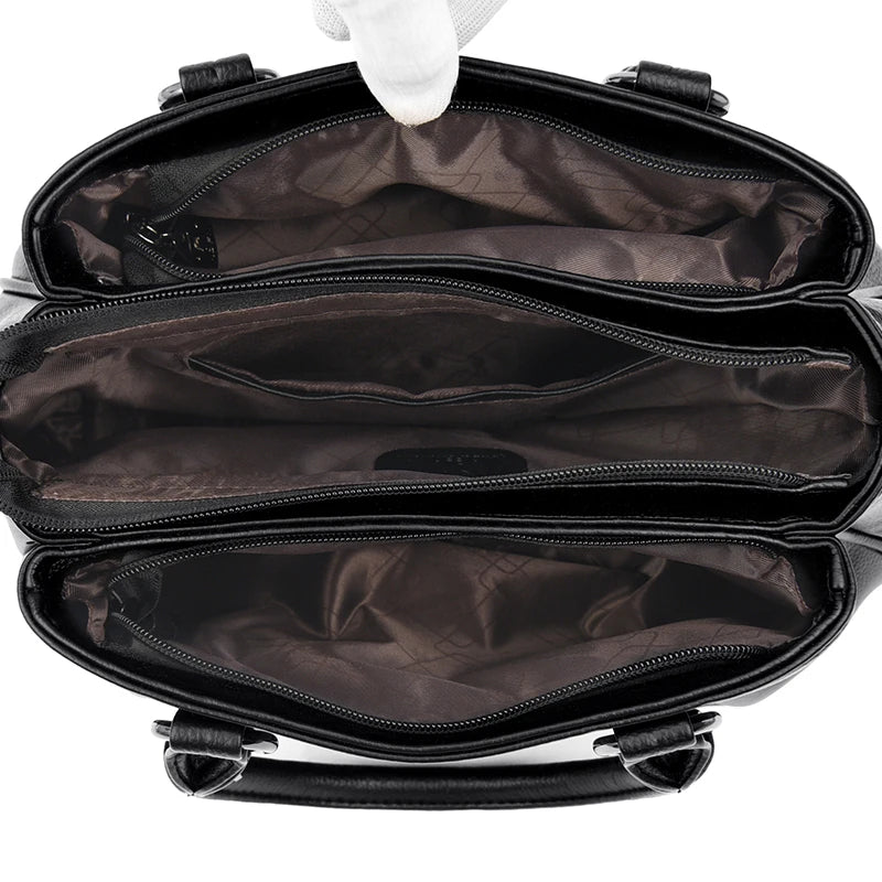 Luxury Handbags Women Bags Designer 3 Layers Leather Hand Bags Big Capacity Tote Bag for Women Vintage Top-handle Shoulder Bags