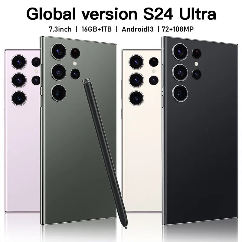 Global version S24Ultra smartphone 5g 7.3 inches HD Mobile Phone Unlocked phones smartphones Android 13 Original phone phones