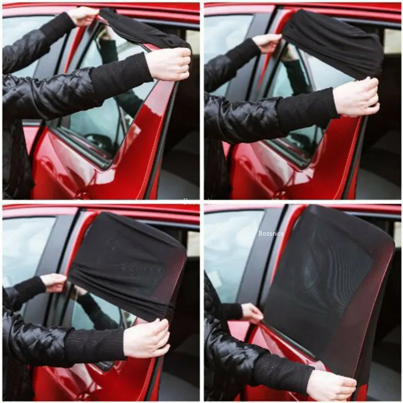 2pcs Universal Car Styling Accessories Sun Side Window Shade Curtain Rear Window Cover UV Protection Sunshade Visor Shield