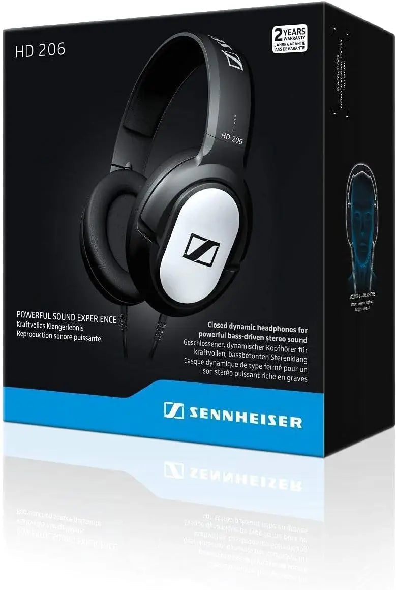 Sennheiser HD 206 Stereo Headphone Wireless Bluetooth Headphones Comfort Active Noise Reduction Hi Fi Headset Bass Earbuds