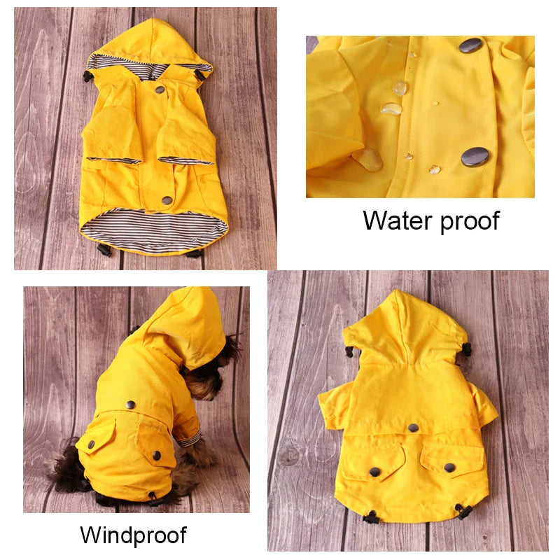 Large Dog Clothes Waterproof Dog Raincoat Pet Windproof Jacket Labrador French Bulldog Coat Winter Warm for All Dogs Breeds