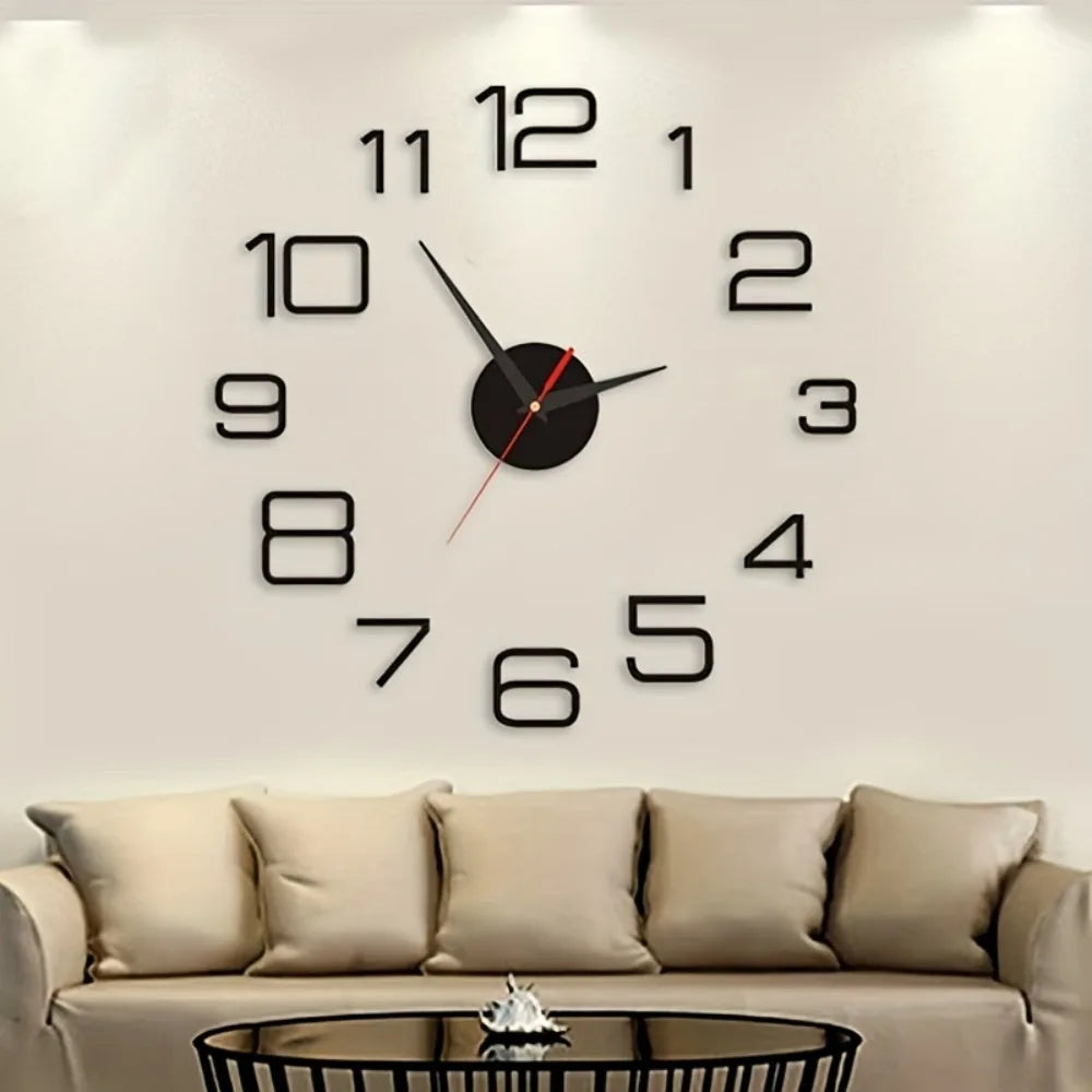 Large Wall Clock 3D DIY Quartz Clocks Fashion Watches