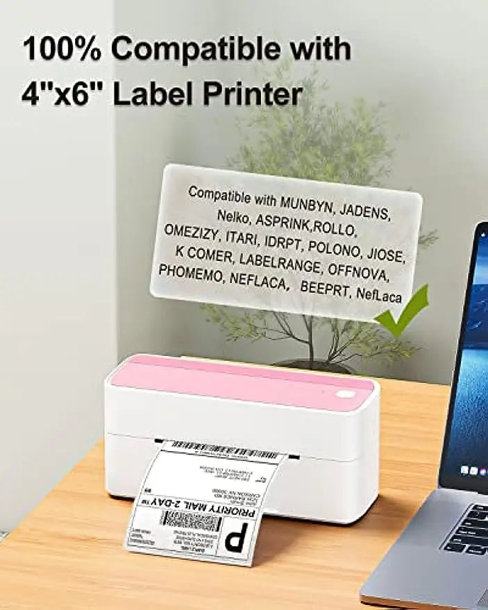 Phomemo 4x6 Thermal Label Printer Paper 100x150mm Fan-Fold Labels Shipping Supplies for Shipping Packages Use 241BT 246S Printer