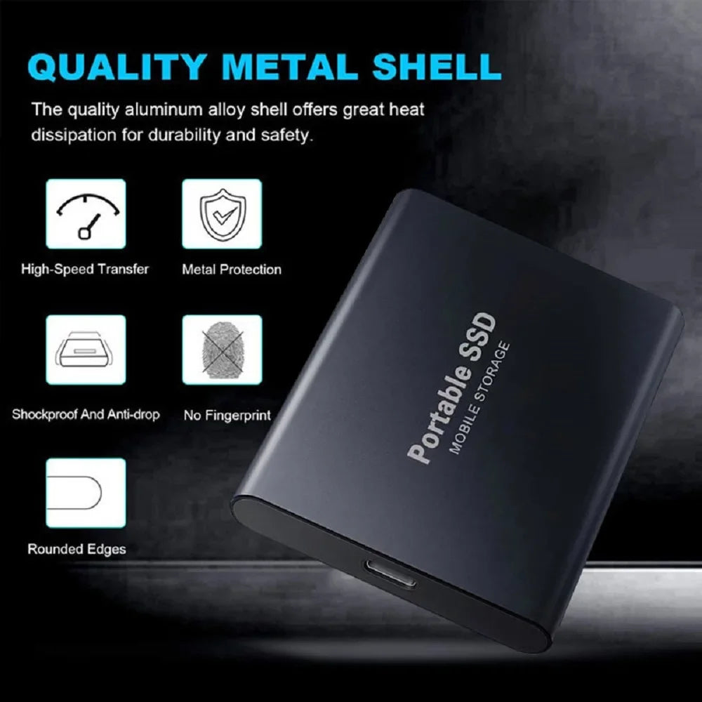 Original 2tb external hard drive 1TB portable external SSD  Mini Hard Disks High-speed Drive External Solid State Hard Drive New