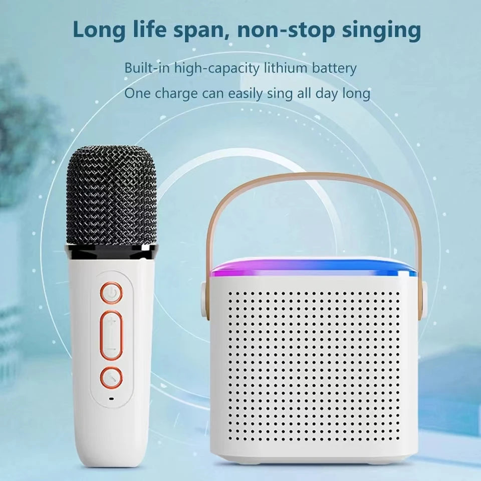 New Mic Karaoke Machine for Adults and Kid Subwoofer Portable Bluetooth Speaker