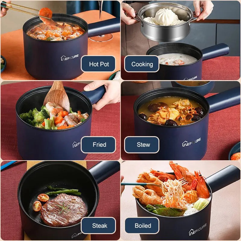 220V Multifunction Cooker Household Single/Double Layer Hot Pot Electric Rice Cooker Student Dormitory Mini Non-stick Pan Pots