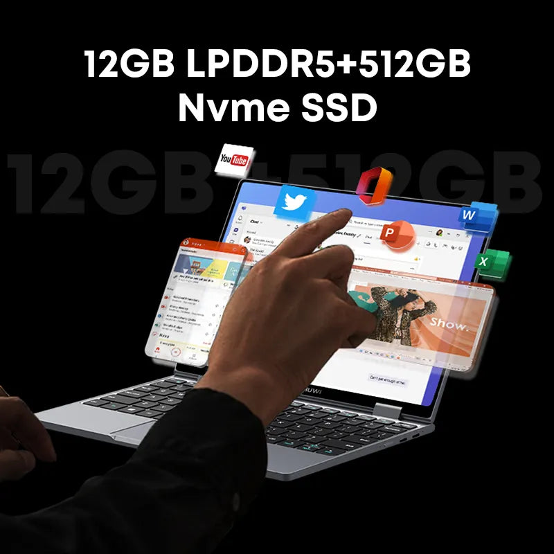 CHUWI MiniBook X Tablet Laptop 2-in-1  512G SSD Windows 11