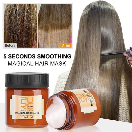 120/60ml Magical Hair Mask Argan Oil Hair Care Cream Repair Dry Frizz Damage Keratin Treatment Masks Soft Shiny For Hair PURC