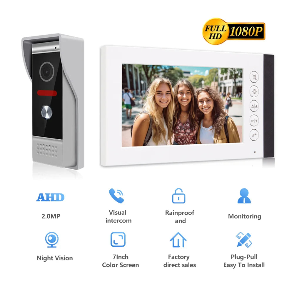 Video Intercom Telephone Apartment Home Surveillance Doorbell Camera