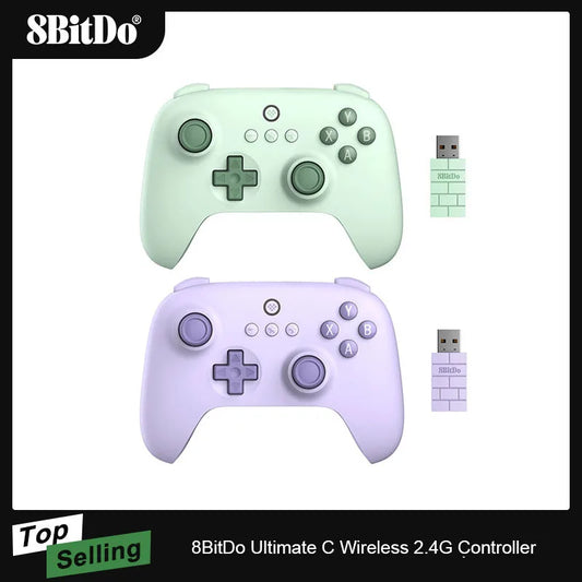 AKNES 8BitDo Ultimate C Wireless 2.4G Gaming Controller Gamepad Joystick for PC Windows 10 11 Steam Deck Raspberry Pi Android