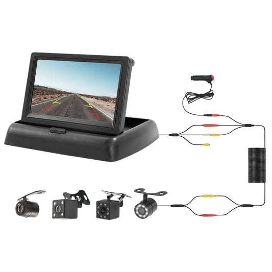 Car Monitor with Rear View Camera  LED Backup for Vehicle Parking