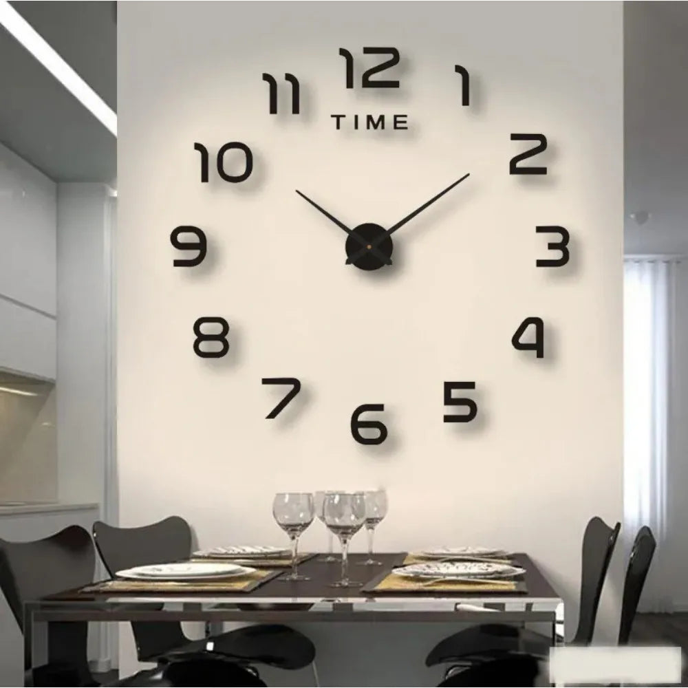 Large Wall Clock 3D DIY Quartz Clocks Fashion Watches