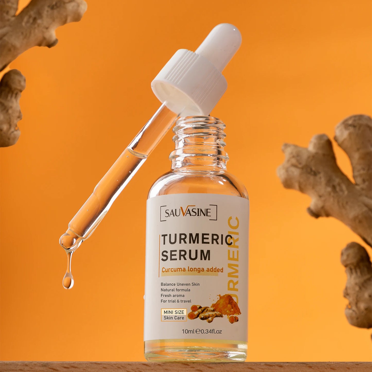 Turmeric Serum Freckle Whitening Fade Dark Spots Removal Pigment Melanin Correcting Facial Beauty Face Skin Care Products 10ml