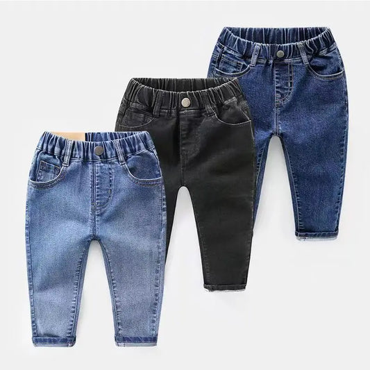 Kids Boys Jeans  Spring And Autumn New Fashionable Elastic Children's Clothing Boys Loose Thin Denim Long Pants