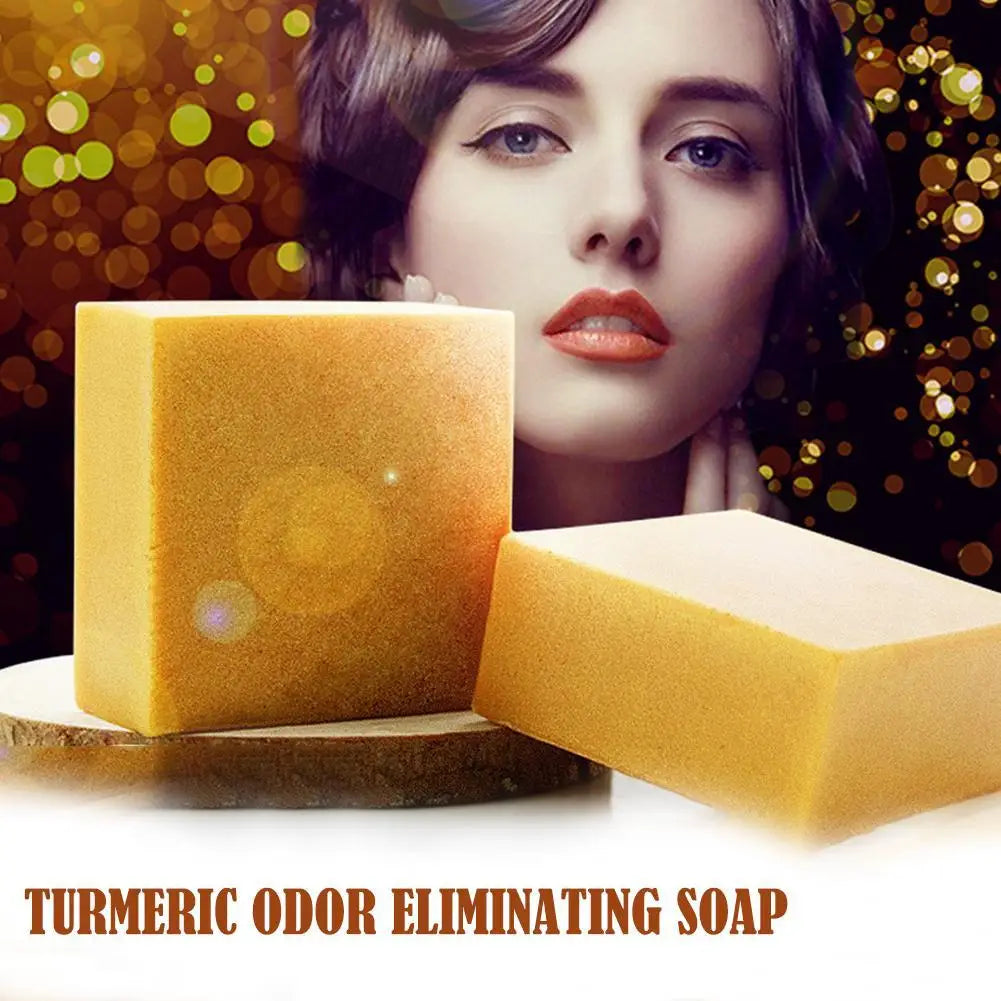 80g Natural Turmeric Soap Acne Dark Spots Removal