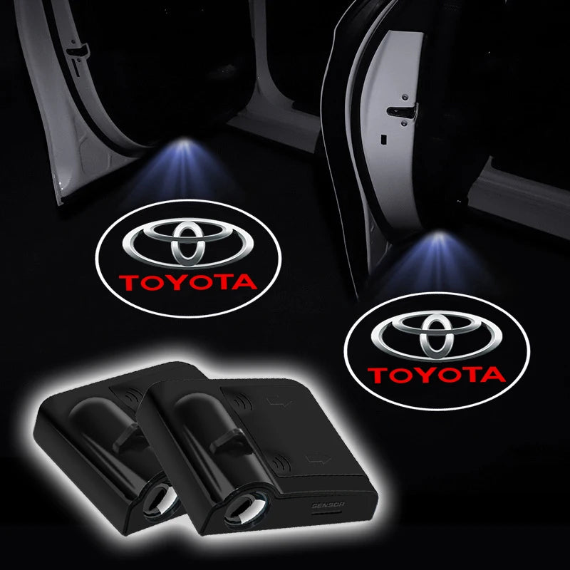 LED Car Door Welcome Light Car Logo Projector Lights Car Styling For Toyota Corolla Avensis Yaris Rav4 Hilux Auris Camry Prius