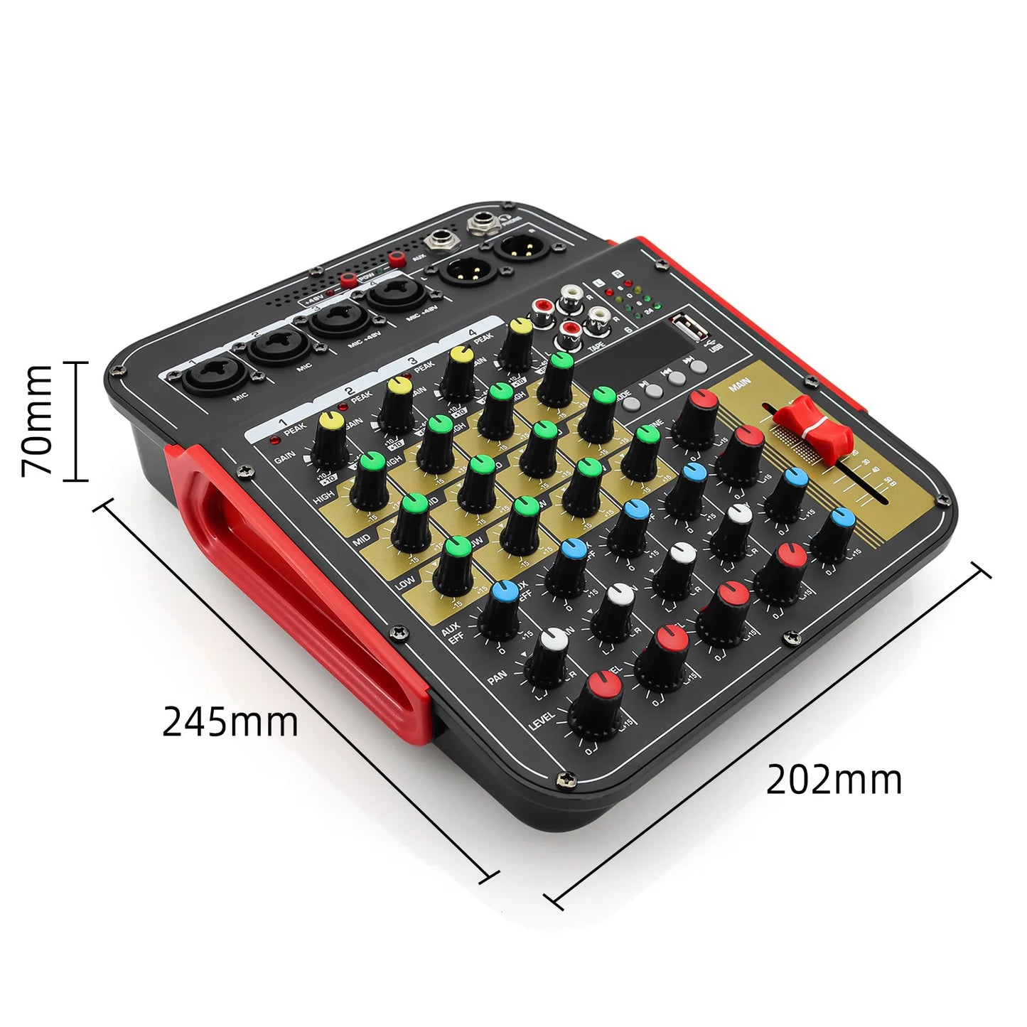 6-Channel Audio Mixer Outdoor Conference Audio USB Bluetooth