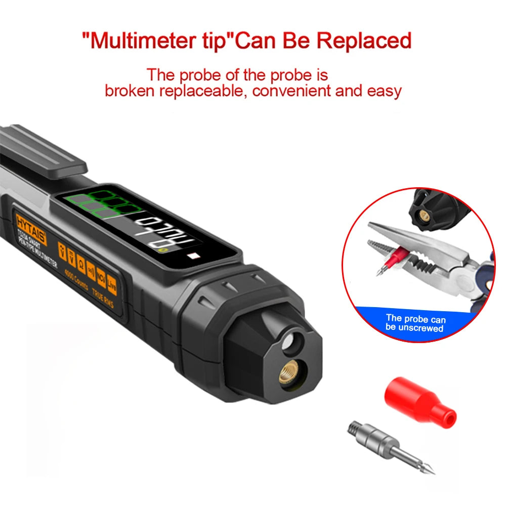 Smart Digital Multimeter Non Contact Voltage Detector Pen Auto Range Resistance NCV High Precision Multimetro Voltmeter Tester