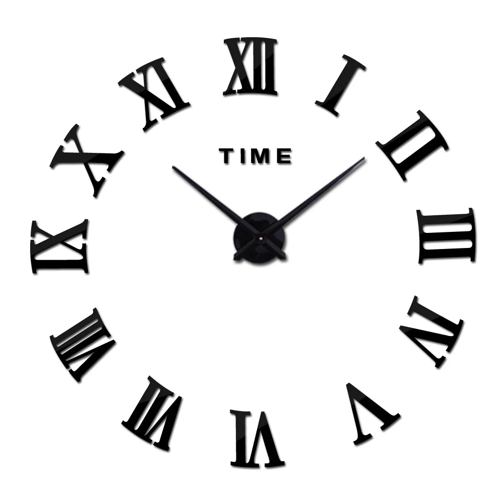 Large Wall Clock 3D DIY Quartz Clocks Fashion Watches