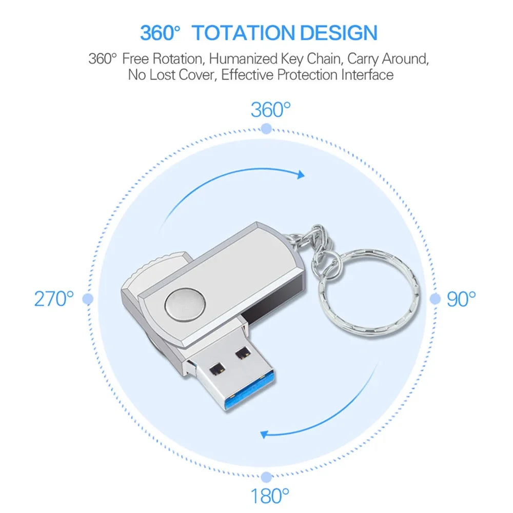 Usb 3.0 16TB High Speed Pendrive 8TB Metal Cle Usb Flash Drive 4TB 2TB Portable