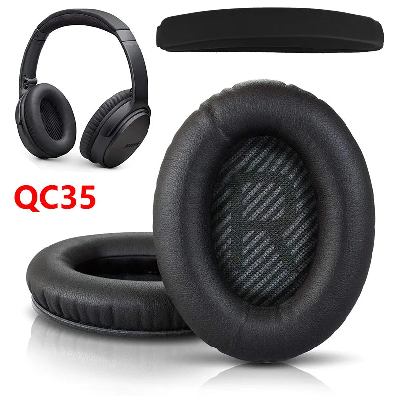 Replacement Ear pads Cushion Earmuffs Earpads Headband For BOSE QC35 for QuietComfort 35 & 35 ii Headphones