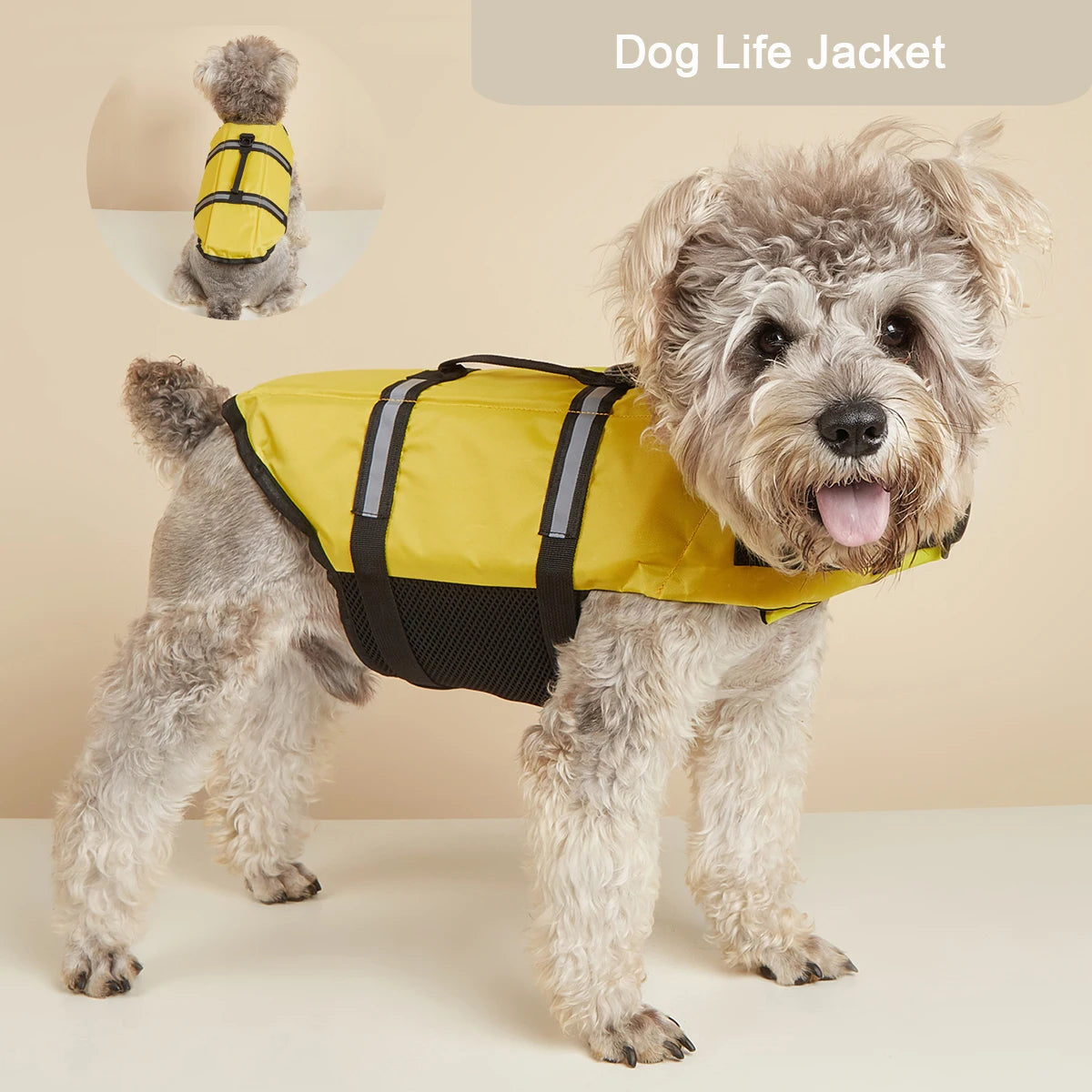 Dog Life Jacket Reflective Adjustable Summer Large Dogs Swimwear Safety Vest Surfing Sailboat Enhanced Buoyancy Pet Life Jacket
