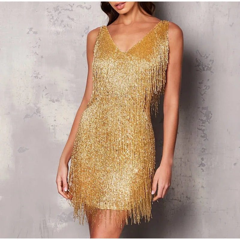 Mini Dress Women Spaghetti Strap Stitching Dresses Female Elegant Evening Party Club Dress