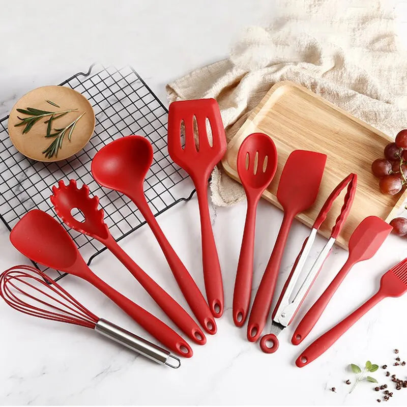 Set Kitchen Cooking Tools Baking Tools Tableware Silicone Shovel Spoon Scraper Kitchen