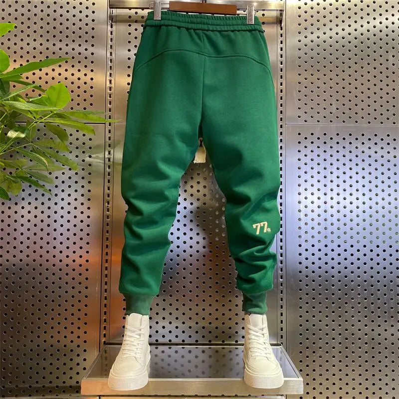 Jogger Pants Number Secondary Brand Men Pant Solid