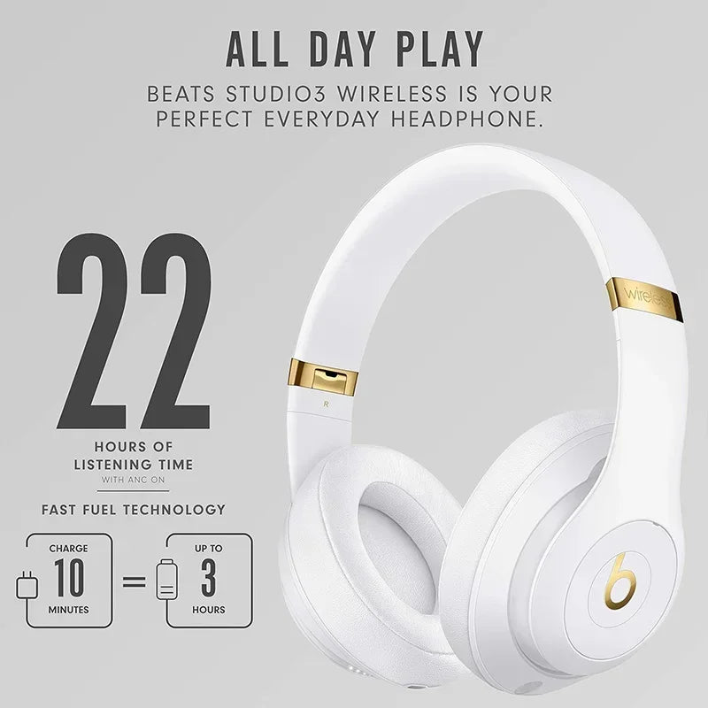 Original Studio3 Wireless Bluetooth Noise Reduction Earphones Music Sports Deep Bass Earphones with Microphone Handsfree