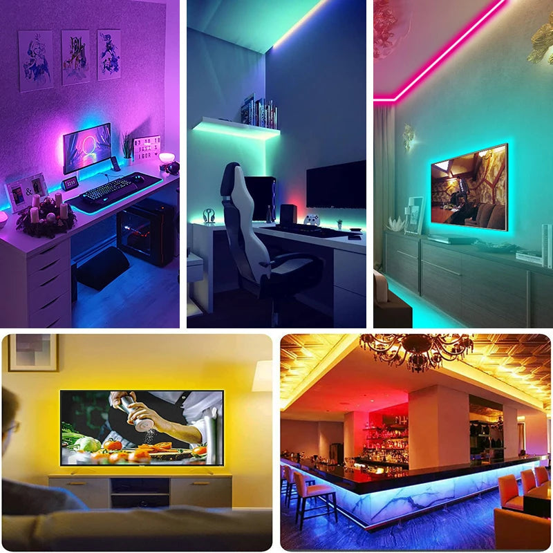 10m 20m Led Strip Lights with 44 Key Remote Control 5050 RGB Tape Led Wall Room for Home Bedroom Party Decor TV Backlight