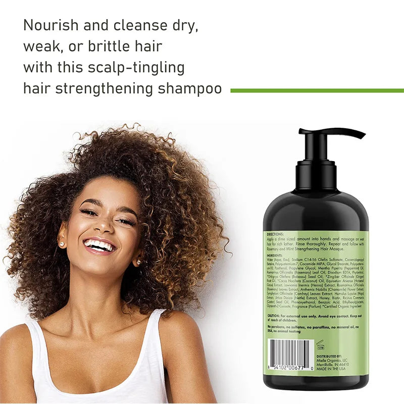 Damaged Repair Shampoo Cleaning Scalp Shampoo Repair Dry Frizzy Damage Refreshing Rosemary Mint Strong Shampoo Soft Nutrition