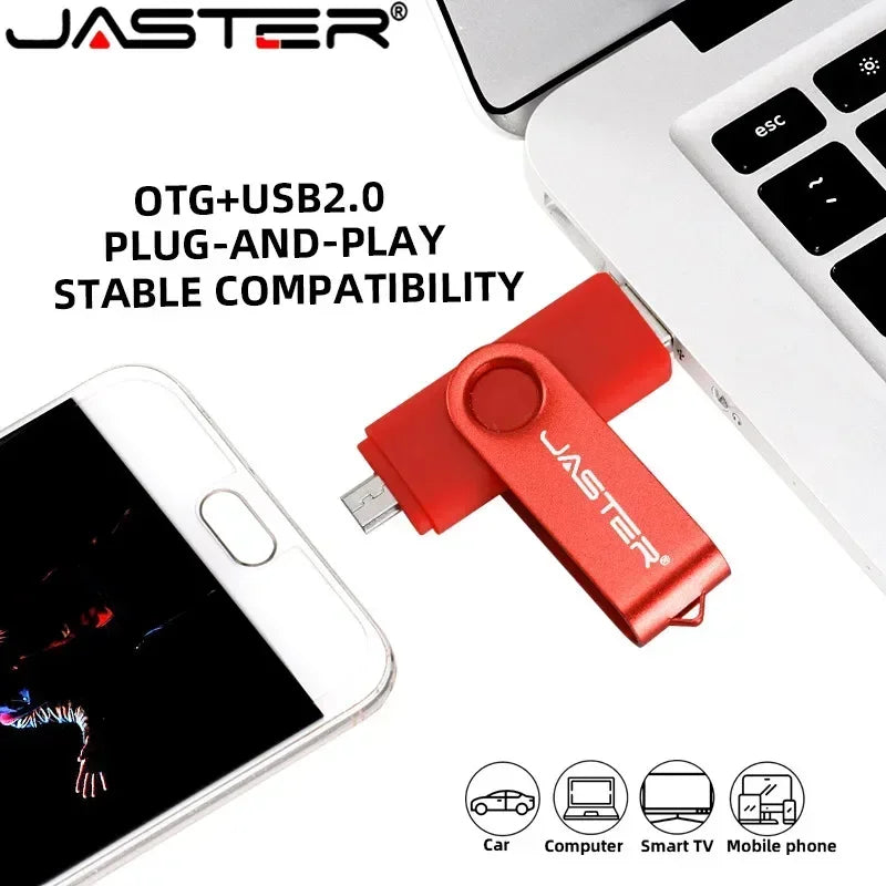 JASTER High Speed USB Flash Drive OTG Pen Drive 64gb 32gb USB Stick 16gb