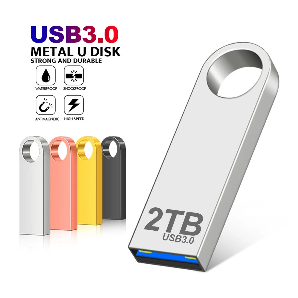 Super Usb 3.0 2TB Metal Pen Drive 1TB Cle Usb Flash Drives 512G