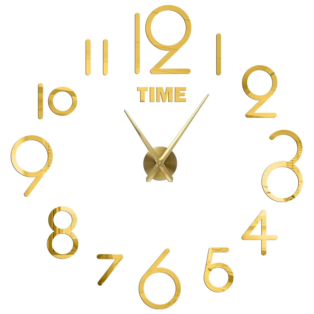 Large Wall Clock 3D DIY Quartz Clocks Fashion Watches