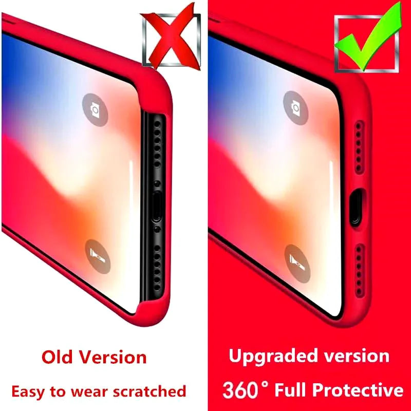 Original Official Logo Silicone Phone Cases for iPhone 11 12 13 14 Pro Max Skin for Apple iPhone 13 14 11 Full Cover Protector
