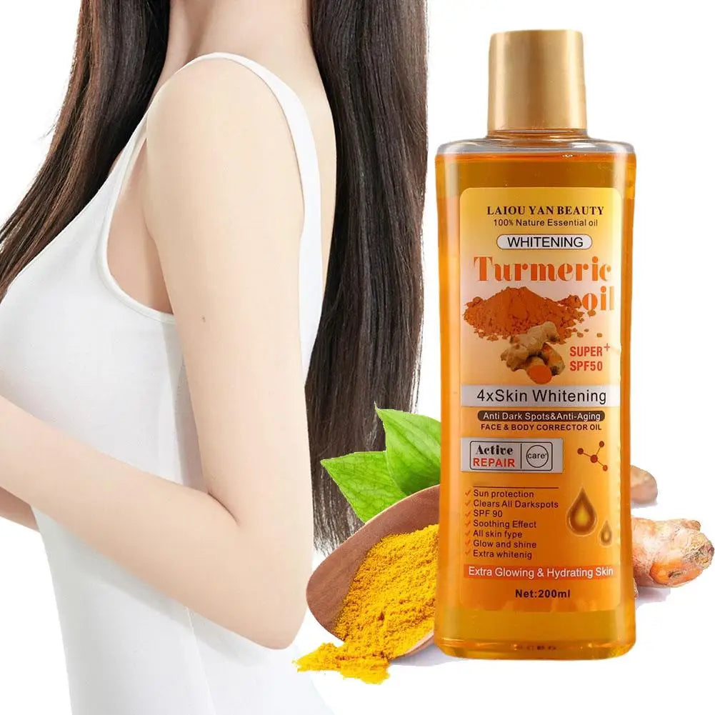 Turmeric Remove Dark Spots Essential Oil for Women Moroccan Ginger Anti Wrinkle Serum Men Whitening Moisturizing Skin Care