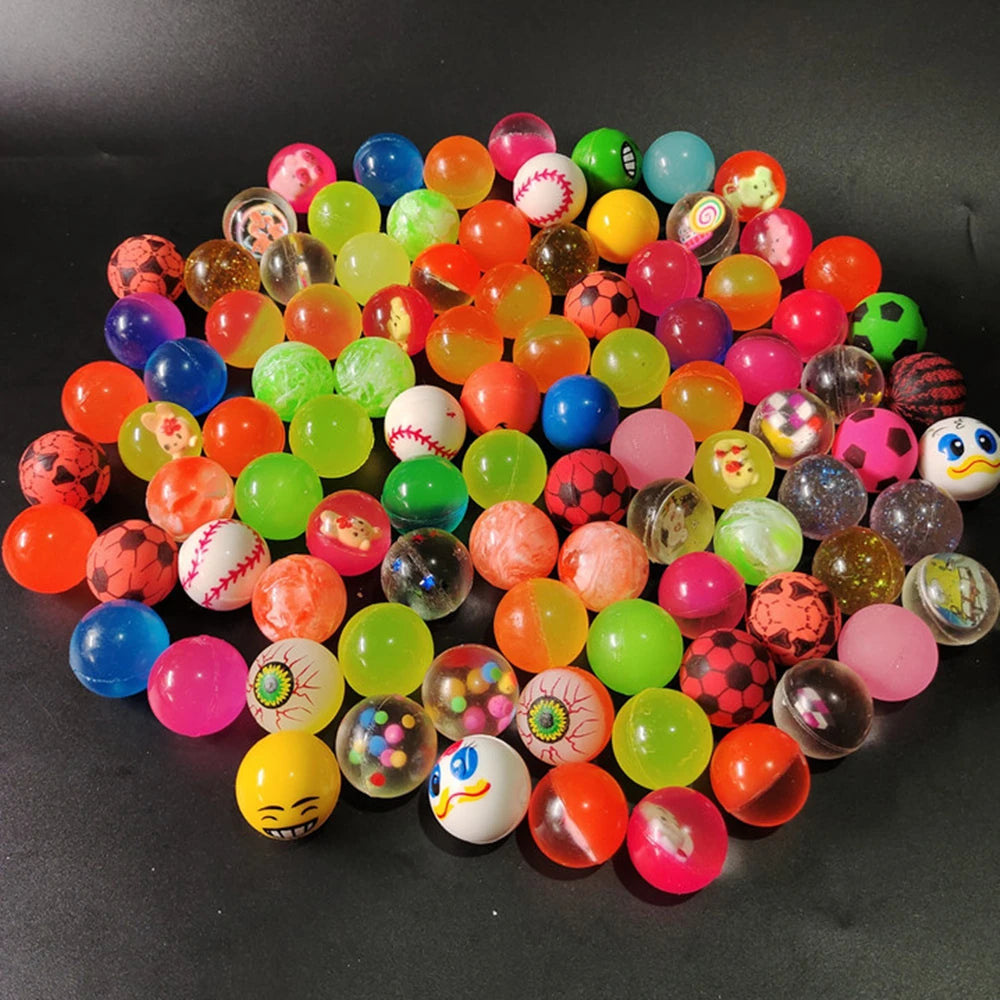 12/30Pcs Mini Colorful Bouncy Ball Toy Children Birthday Party Baby Shower Gift Pinata Filler Boys Girls Reward Party Favors Bag