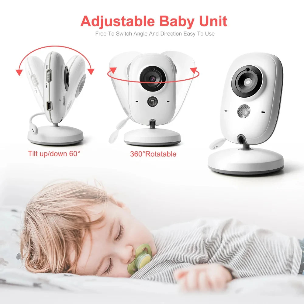Video Baby Monitor VB603 2 Way Audio Talk Night Vision 2.4G Wireless With 3.2 Inches LCD Surveillance Security Camera Babysitter