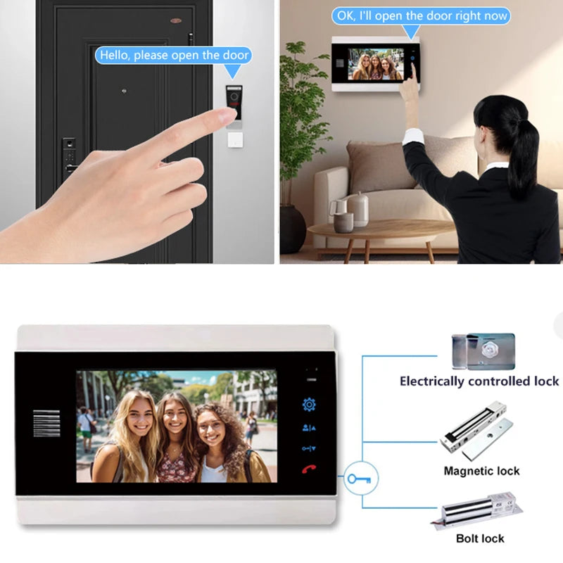 Home Video Intercom  Home Night Vision Mobile Detection Doorbell Camera
