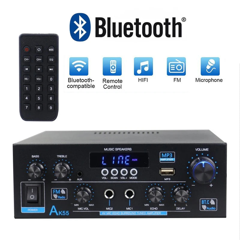 AK55/AK45/AK35 Bluetooth Digital Amplifiers 2 Channel HiFi Stereo Sound amplifier