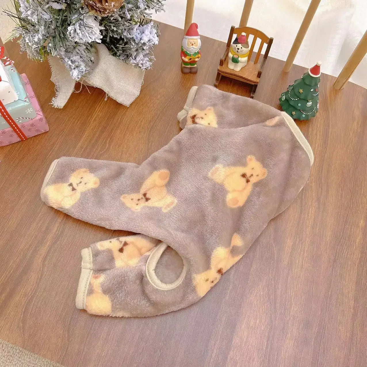 Pet Plush Jumpsuit Autumn Winter Medium Small Dog Clothes Warm Velvet Sweet Pajamas Kitten Puppy Cute Pullover Chihuahua Poodle