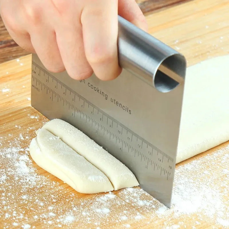 Stainless Steel Cake Dough Scraper Cutter Baking Cake Cooking