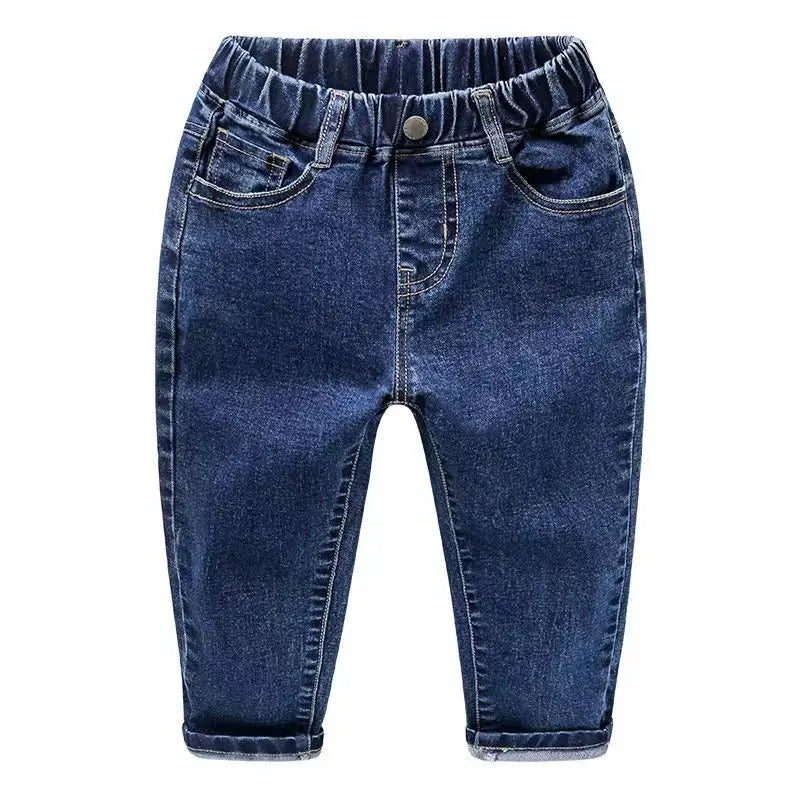 Kids Boys Jeans  Spring And Autumn New Fashionable Elastic Children's Clothing Boys Loose Thin Denim Long Pants