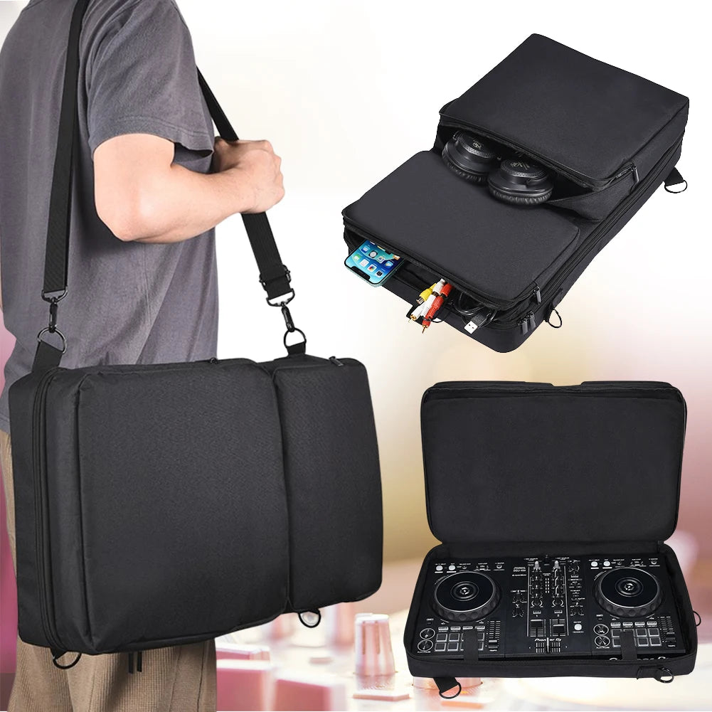 Portable DJ Controller Padded Storage Bags Dustproof Turntables Protective Case Scratch-resistant for Pioneer DDJ-400 DDJ-FLX4