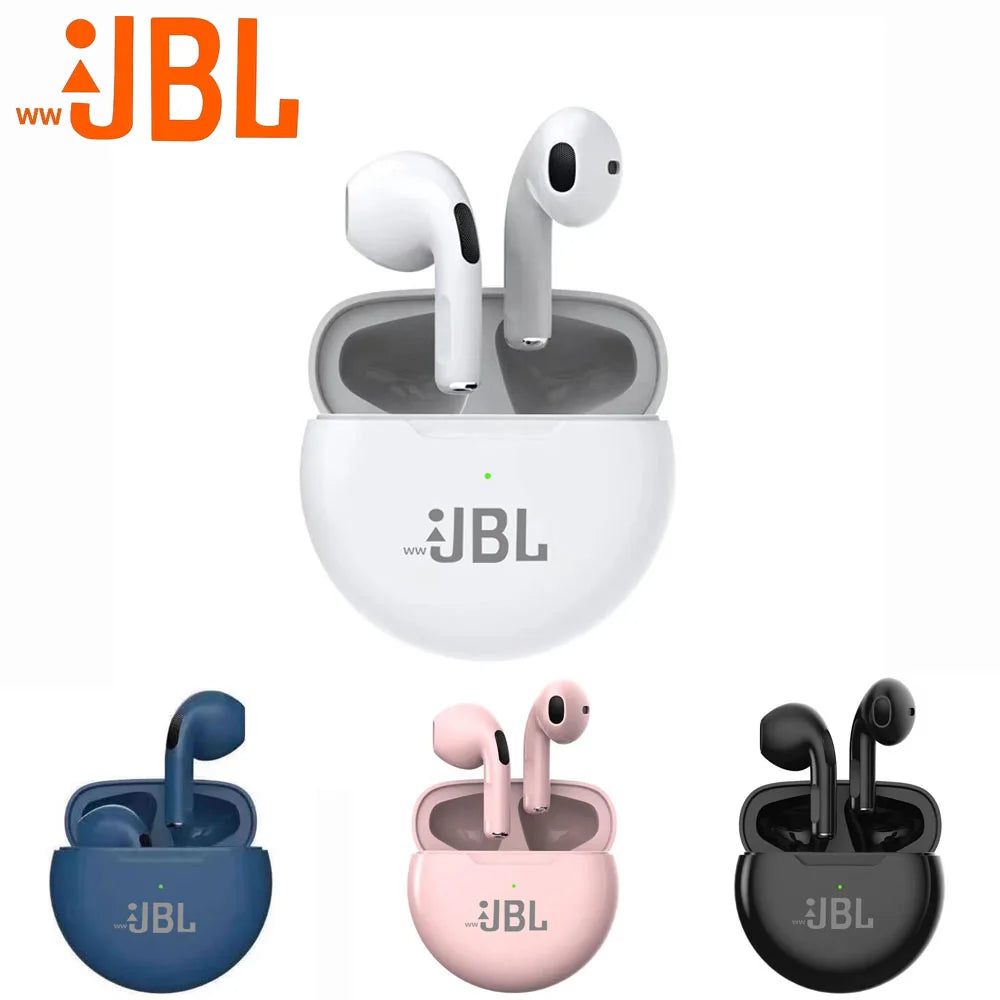 Original wwJBL Air Pro 6 Earphone TWS 9D HIFI Headset Bluetooth Music Earbuds For IPhone IOS Android Wireless Pods Headphones