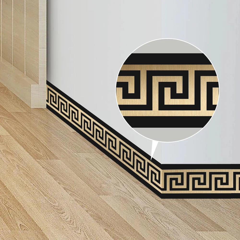 10×200cm Original Design Geometric Pattern Diy Self -Adhesive  Waterproof PVC Wall Border Stickers for Home Decors